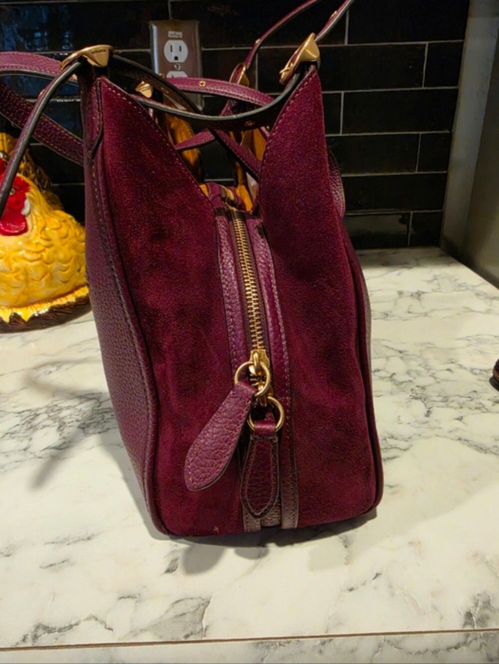 Coach Deep Berry Lori Shoulder Bag - Picture 8 of 9